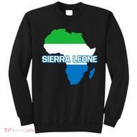 Sierra Leone Sierra Leonean Pride Flag Map Africa Print Sweatshirt thumb 0