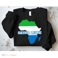 Sierra Leone Sierra Leonean Pride Flag Map Africa Print Sweatshirt thumb 2