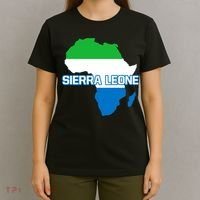 Sierra Leone Sierra Leonean Pride Flag Map Africa Print T-Shirt thumb 4