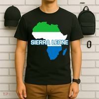 Sierra Leone Sierra Leonean Pride Flag Map Africa Print T-Shirt thumb 6