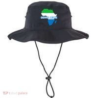 Sierra Leone Sierra Leonean Pride Flag Map Africa Print Bucket Hat thumb 0