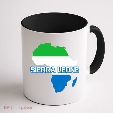 Sierra Leone Sierra Leonean Pride Flag Map Africa Print Coffee Mug back