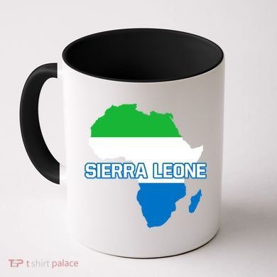 Sierra Leone Sierra Leonean Pride Flag Map Africa Print Coffee Mug