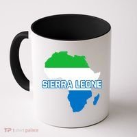 Sierra Leone Sierra Leonean Pride Flag Map Africa Print Coffee Mug thumb 0