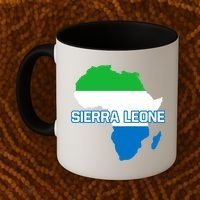 Sierra Leone Sierra Leonean Pride Flag Map Africa Print Coffee Mug thumb 2