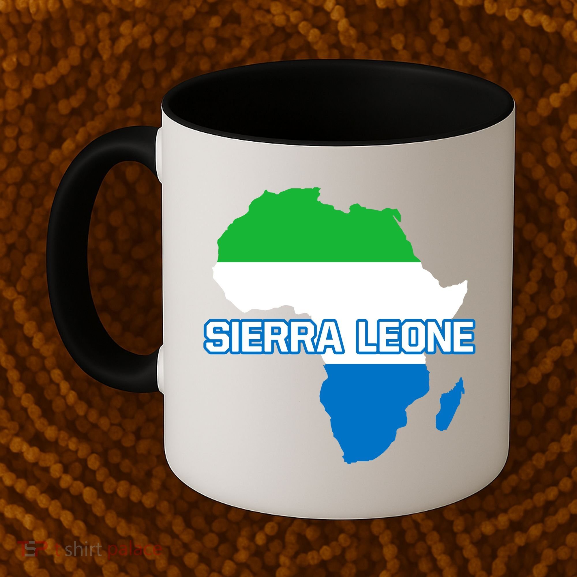 Sierra Leone Sierra Leonean Pride Flag Map Africa Print Coffee Mug