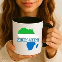 Sierra Leone Sierra Leonean Pride Flag Map Africa Print Coffee Mug thumb 3