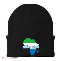 Sierra Leone Sierra Leonean Pride Flag Map Africa Print Beanie thumb 0