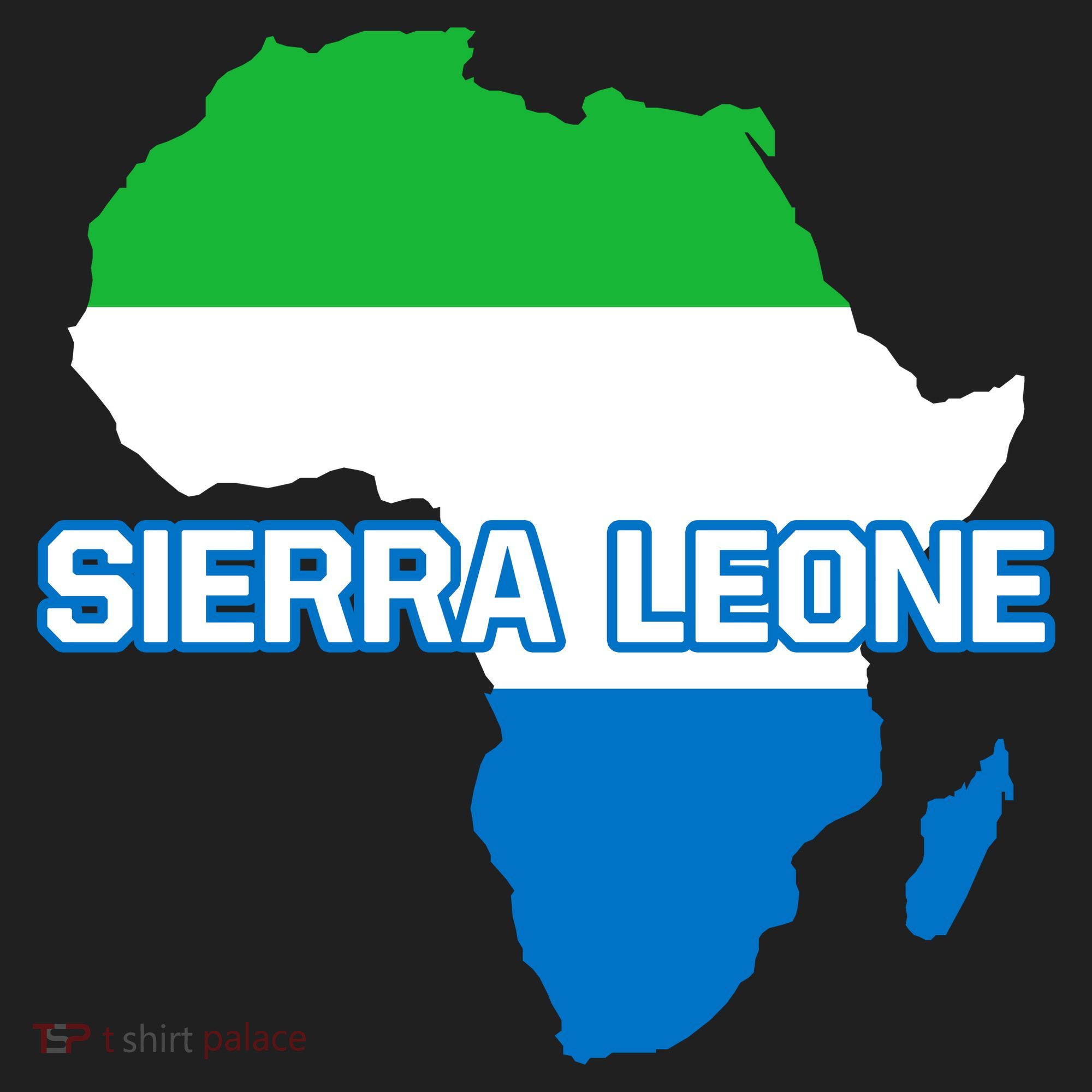 Sierra Leone Sierra Leonean Pride Flag Map Africa Print Beanie