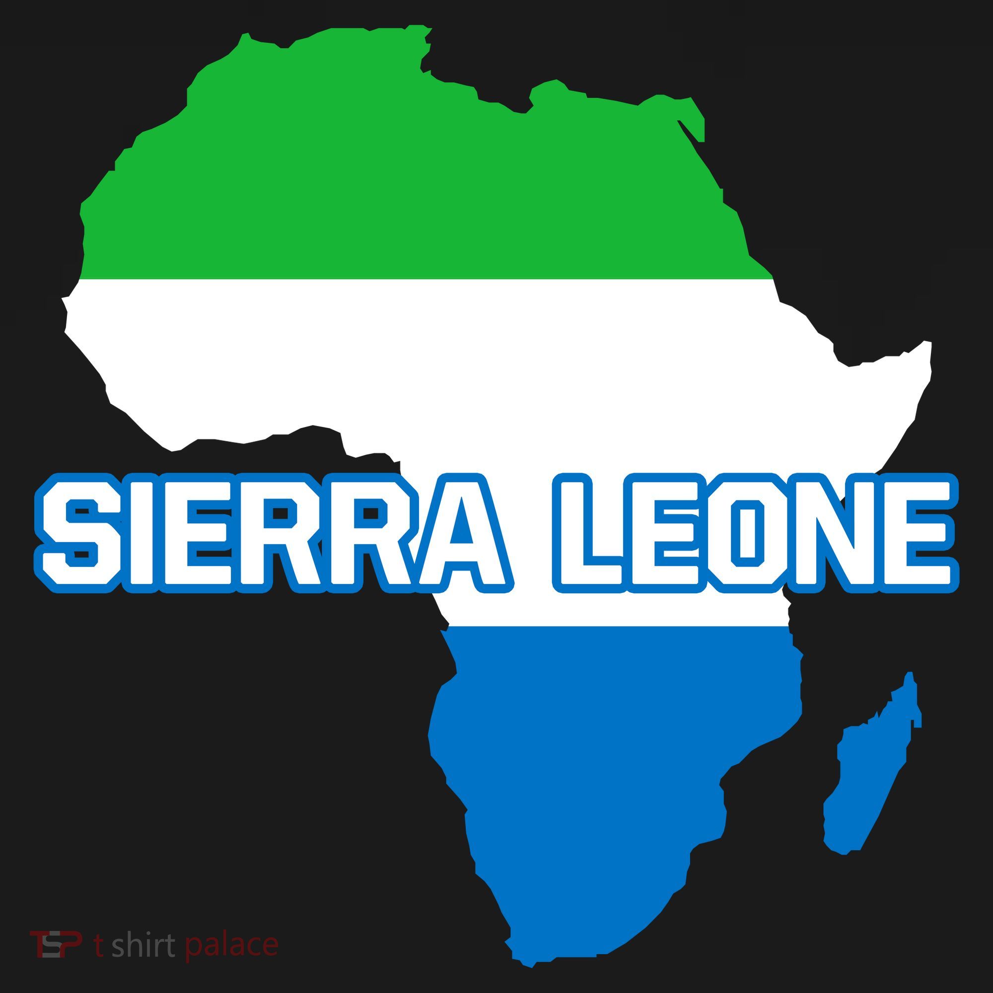 Sierra Leone Sierra Leonean Pride Flag Map Africa Print Women's Hoodie