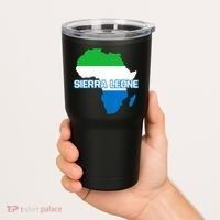 Sierra Leone Sierra Leonean Pride Flag Map Africa Print Tumbler thumb 2