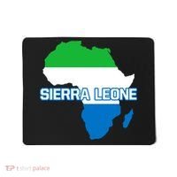 Sierra Leone Sierra Leonean Pride Flag Map Africa Print Mousepad thumb 0