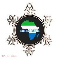 Sierra Leone Sierra Leonean Pride Flag Map Africa Print Ornament thumb 0