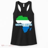 Sierra Leone Sierra Leonean Pride Flag Map Africa Print Women's Tank Top thumb 0