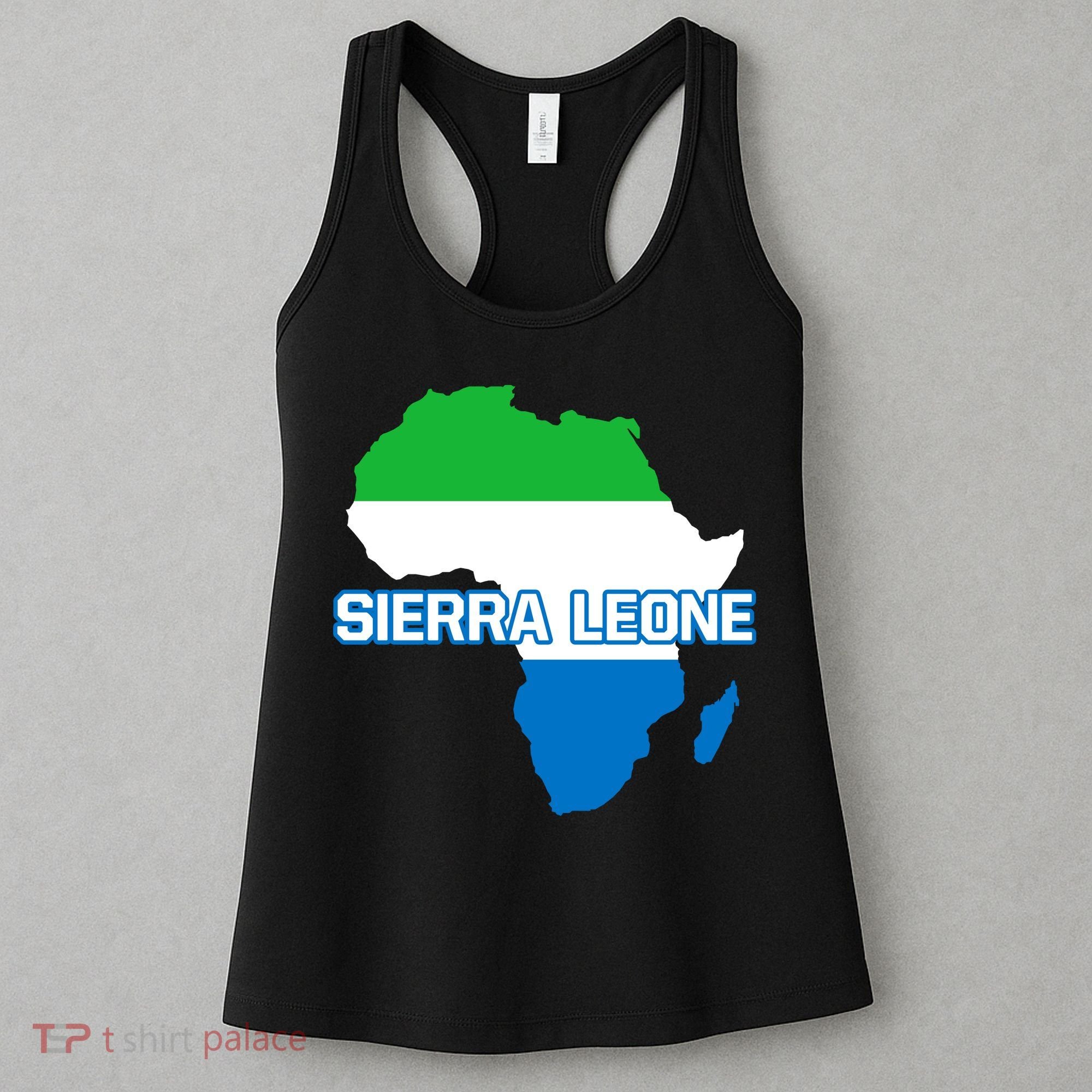 Sierra Leone Sierra Leonean Pride Flag Map Africa Print Women's Tank Top