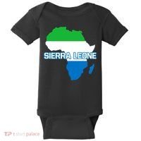 Sierra Leone Sierra Leonean Pride Flag Map Africa Print Baby Bodysuit thumb 0