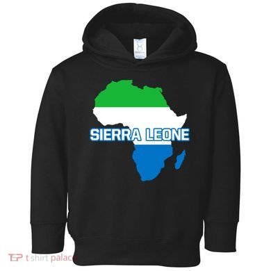 Sierra Leone Sierra Leonean Pride Flag Map Africa Print Toddler Hoodie
