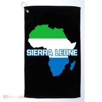 Sierra Leone Sierra Leonean Pride Flag Map Africa Print Golf Towel thumb 0