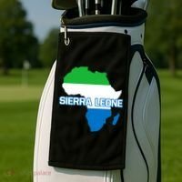 Sierra Leone Sierra Leonean Pride Flag Map Africa Print Golf Towel thumb 2