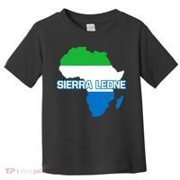 Sierra Leone Sierra Leonean Pride Flag Map Africa Print Toddler T-Shirt thumb 0