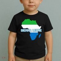 Sierra Leone Sierra Leonean Pride Flag Map Africa Print Toddler T-Shirt thumb 2