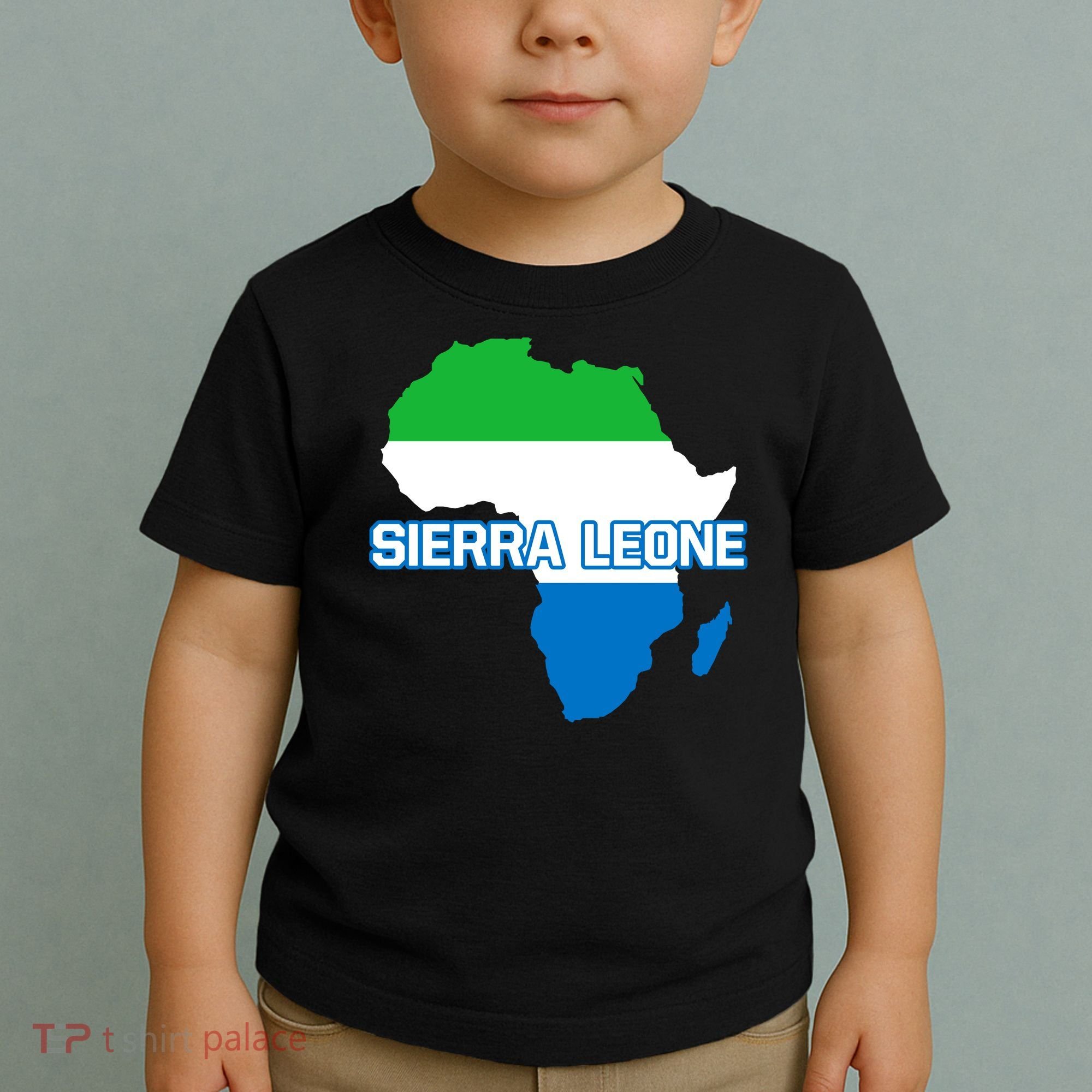 Sierra Leone Sierra Leonean Pride Flag Map Africa Print Toddler T-Shirt