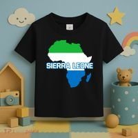 Sierra Leone Sierra Leonean Pride Flag Map Africa Print Toddler T-Shirt thumb 3