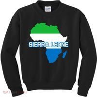 Sierra Leone Sierra Leonean Pride Flag Map Africa Print Kids Sweatshirt thumb 0