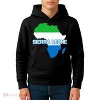 Sierra Leone Sierra Leonean Pride Flag Map Africa Print Kids Hoodie thumb 4