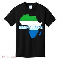 Sierra Leone Sierra Leonean Pride Flag Map Africa Print Kids T-Shirt thumb 0
