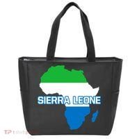 Sierra Leone Sierra Leonean Pride Flag Map Africa Print Tote Bag thumb 0