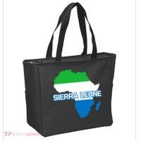 Sierra Leone Sierra Leonean Pride Flag Map Africa Print Tote Bag thumb 2