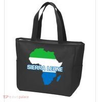 Sierra Leone Sierra Leonean Pride Flag Map Africa Print Tote Bag thumb 3