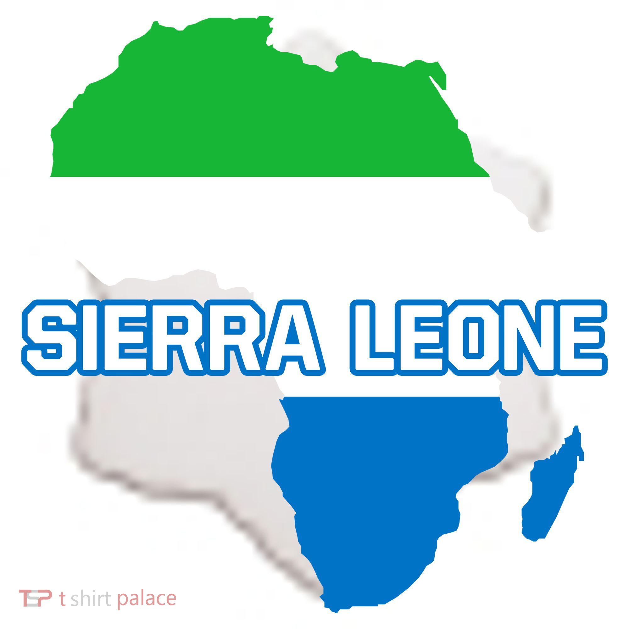 Sierra Leone Sierra Leonean Pride Flag Map Africa Print Ceramic Ornament