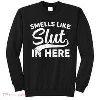 Smells Like Slut In Here Funny Humor Sweatshirt thumb 0