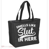 Smells Like Slut In Here Funny Humor Tote Bag thumb 2