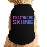 Skiing Lover Skier Winter Snow Id Rather Be Skiing Gift Doggie Tank thumb 0