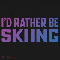 Skiing Lover Skier Winter Snow Id Rather Be Skiing Gift Bucket Hat thumb 4