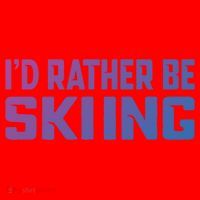 Skiing Lover Skier Winter Snow Id Rather Be Skiing Gift Santa Hat thumb 1