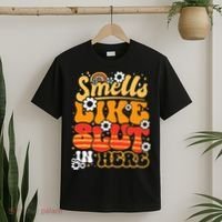 Smells Like Slut In Here Offensive Adult Humor Retro Groovy T-Shirt thumb 2