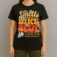 Smells Like Slut In Here Offensive Adult Humor Retro Groovy T-Shirt thumb 4