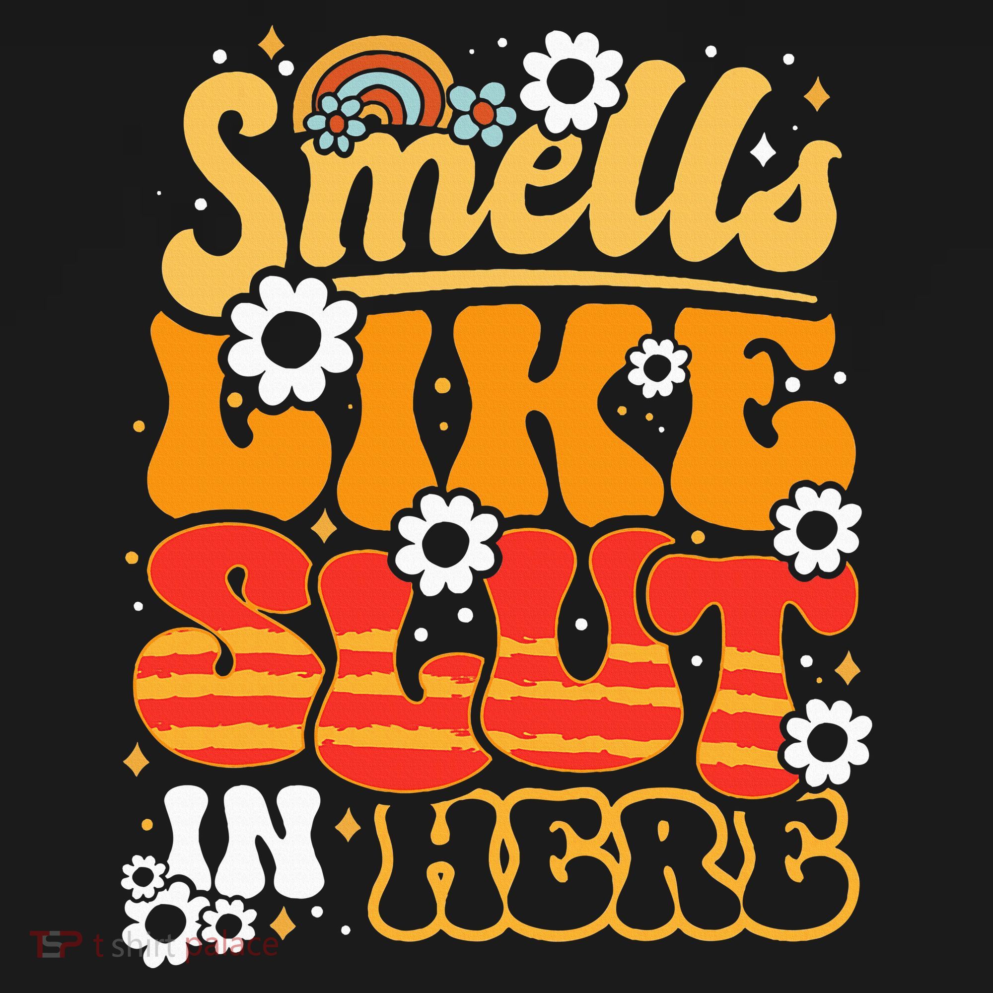 Smells Like Slut In Here Offensive Adult Humor Retro Groovy Women's Tank Top
