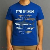 Shark Lover Shirt, Shark Lover Gift, Types Of Shark T-Shirt thumb 3