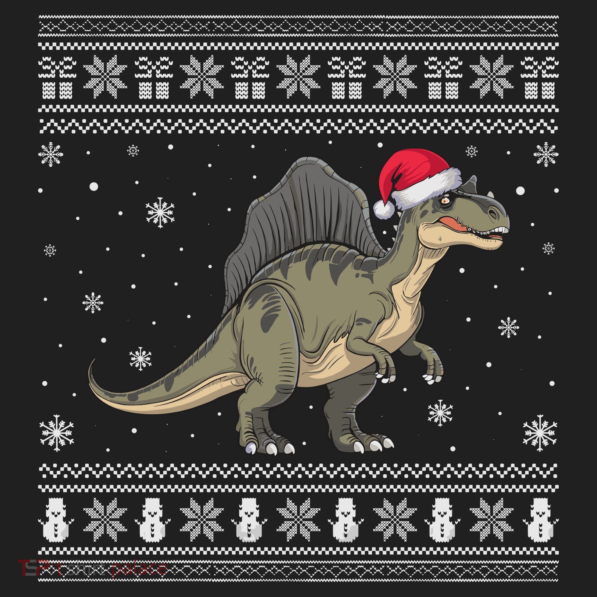 Spinosaurus Lovers Santa Ugly Xmas Sweater Tumbler