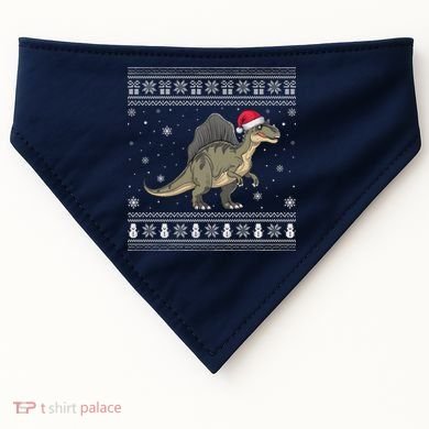 Spinosaurus Lovers Santa Ugly Xmas Sweater USA-Made Doggie Bandana