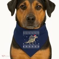 Spinosaurus Lovers Santa Ugly Xmas Sweater USA-Made Doggie Bandana thumb 1
