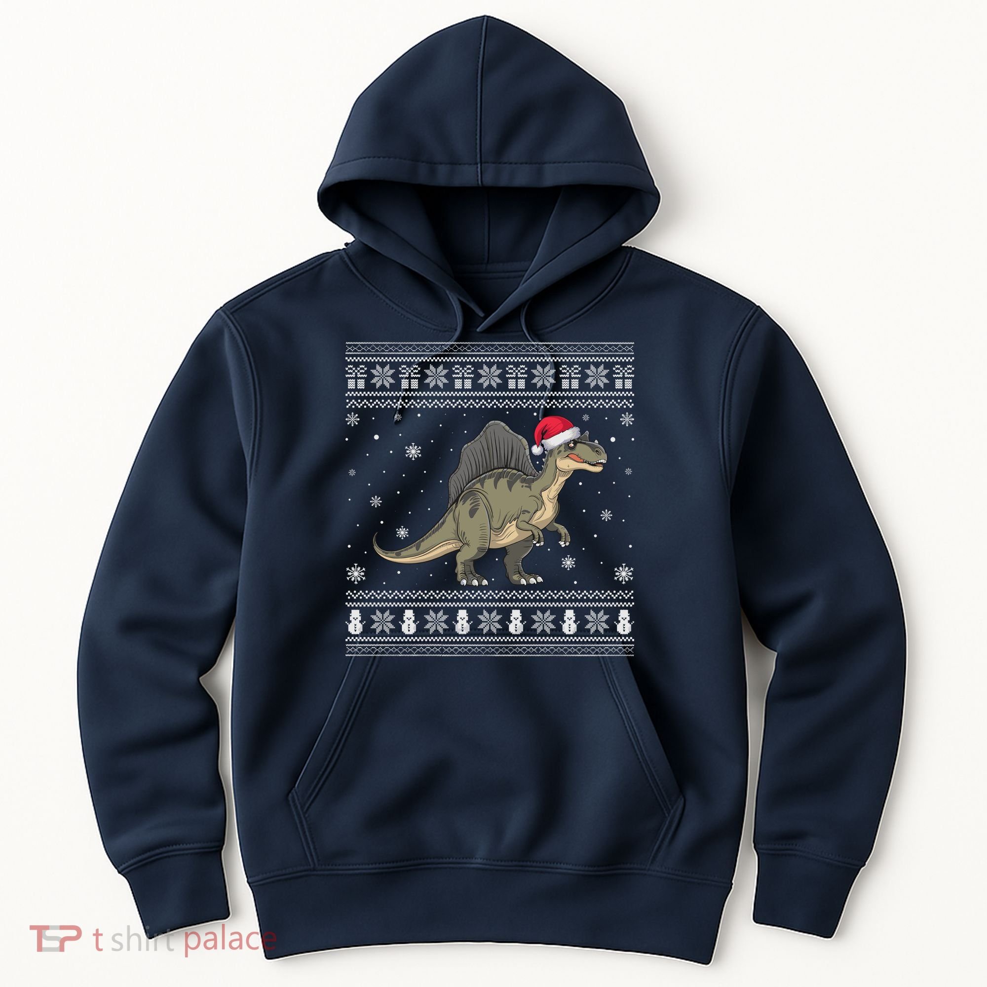 Spinosaurus Lovers Santa Ugly Xmas Sweater Hoodie