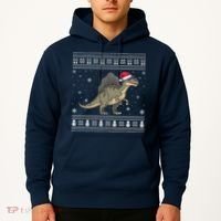Spinosaurus Lovers Santa Ugly Xmas Sweater Hoodie thumb 2
