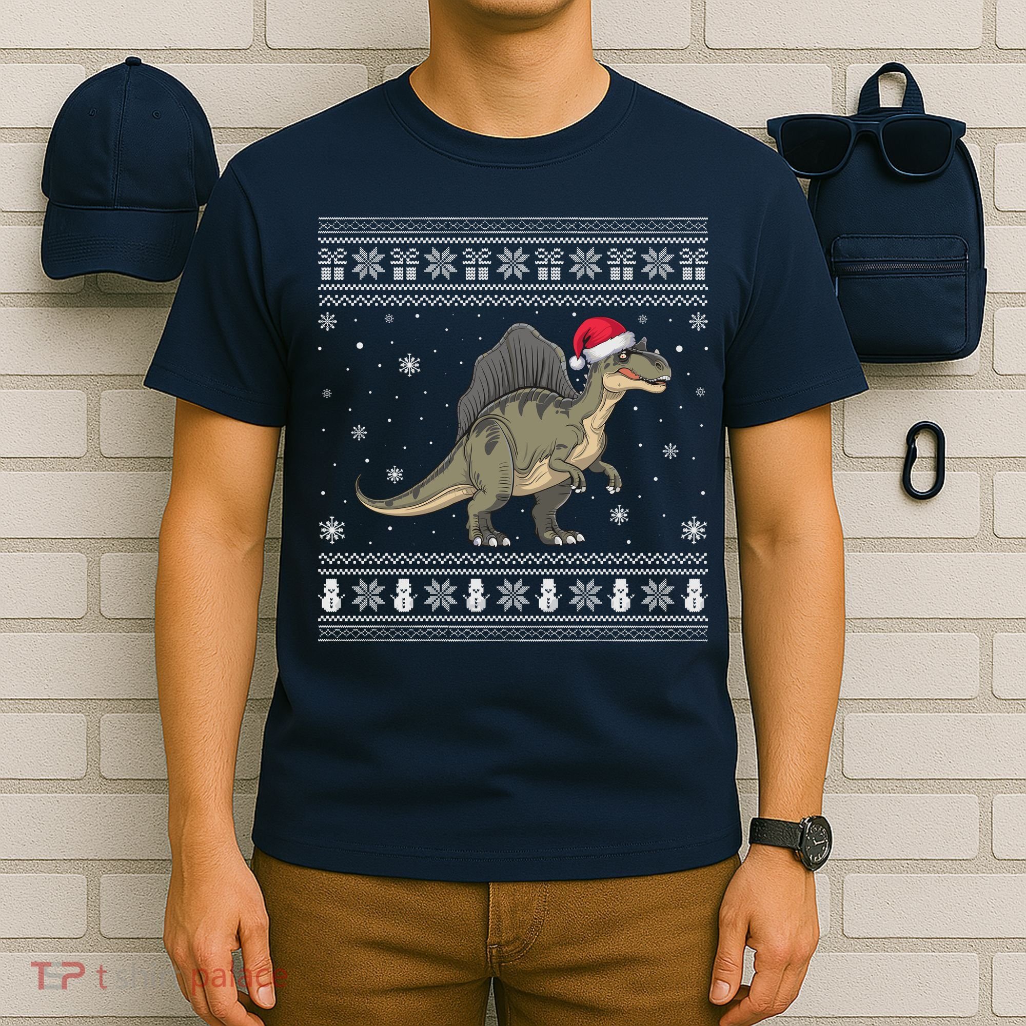 Spinosaurus Lovers Santa Ugly Xmas Sweater T-Shirt