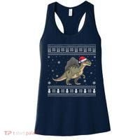 Spinosaurus Lovers Santa Ugly Xmas Sweater Women's Tank Top thumb 0